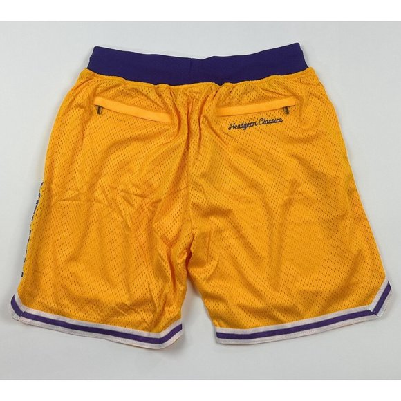 Crenshaw Mamba Nipsey Hussle Kobe Bryant Headgear Mens Large Yellow Shorts - Picture 2 of 11